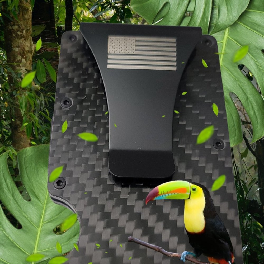 Genuine Sroushaa Carbon Fiber Money Clip Cardholder